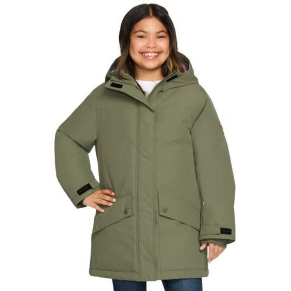 Roxy Girls Olive Green Hooded Winter Jacket